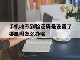 手机收不到验证码是设置了哪里吗怎么办呢