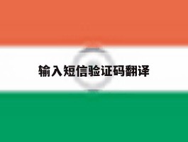 输入短信验证码翻译