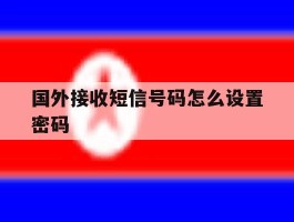 国外接收短信号码怎么设置密码