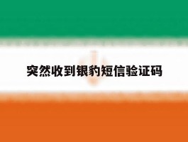 突然收到银豹短信验证码