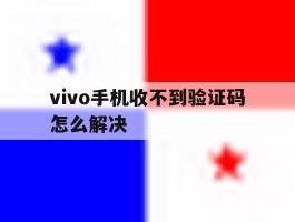 vivo手机收不到验证码怎么解决