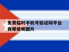 包含免费临时手机号验证码平台有哪些呢图片的词条