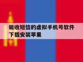 能收短信的虚拟手机号软件下载安装苹果