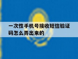 一次性手机号接收短信验证码怎么弄出来的