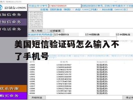 美国短信验证码怎么输入不了手机号