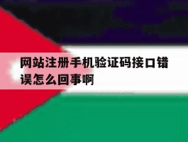 网站注册手机验证码接口错误怎么回事啊的简单介绍