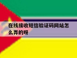 在线接收短信验证码网站怎么弄的呀