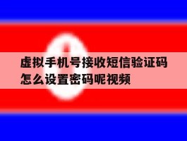 关于虚拟手机号接收短信验证码怎么设置密码呢视频的信息
