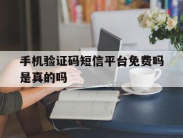 手机验证码短信平台免费吗是真的吗