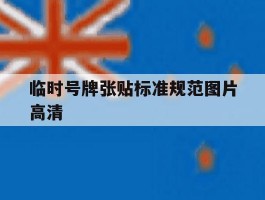 临时号牌张贴标准规范图片高清