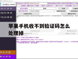 苹果手机收不到验证码怎么处理掉