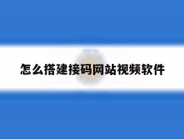 怎么搭建接码网站视频软件