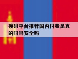 包含接码平台推荐国内付费是真的吗吗安全吗的词条