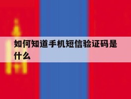 如何知道手机短信验证码是什么