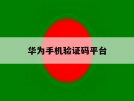 华为手机验证码平台