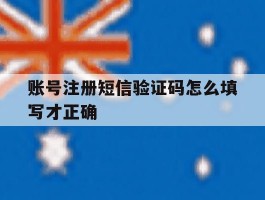 账号注册短信验证码怎么填写才正确