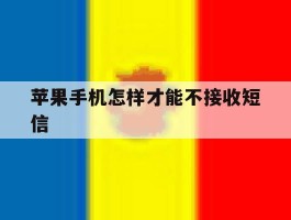 苹果手机怎样才能不接收短信