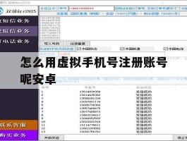 怎么用虚拟手机号注册账号呢安卓