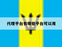 代理平台有哪些平台可以用