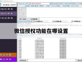 微信授权功能在哪设置
