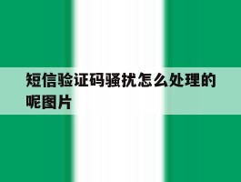 短信验证码骚扰怎么处理的呢图片