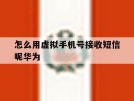 怎么用虚拟手机号接收短信呢华为