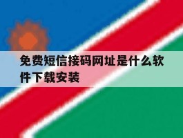 免费短信接码网址是什么软件下载安装