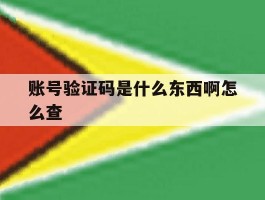 账号验证码是什么东西啊怎么查