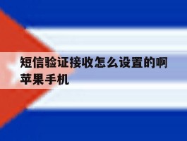 短信验证接收怎么设置的啊苹果手机