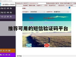 推荐可用的短信验证码平台