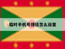 临时手机号捷径怎么设置