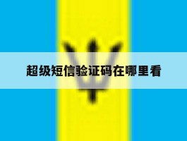 超级短信验证码在哪里看