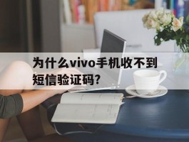为什么vivo手机收不到短信验证码?