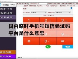 国内临时手机号短信验证码平台是什么意思