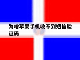 为啥苹果手机收不到短信验证码