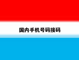 国内手机号码接码