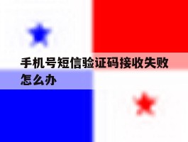 手机号短信验证码接收失败怎么办