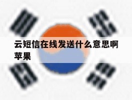 云短信在线发送什么意思啊苹果的简单介绍