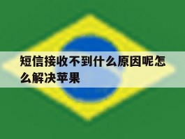 短信接收不到什么原因呢怎么解决苹果