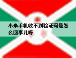 包含小米手机收不到验证码是怎么回事儿呀的词条