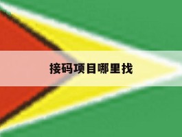 接码项目哪里找