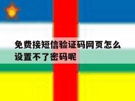 关于免费接短信验证码网页怎么设置不了密码呢的信息