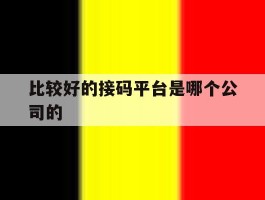 比较好的接码平台是哪个公司的
