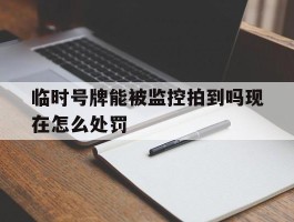 临时号牌能被监控拍到吗现在怎么处罚