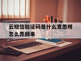 云短信验证码是什么意思呀怎么弄回来