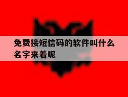 免费接短信码的软件叫什么名字来着呢