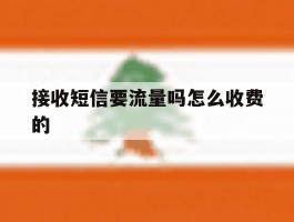 接收短信要流量吗怎么收费的