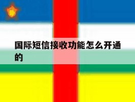 国际短信接收功能怎么开通的