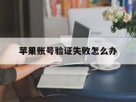 苹果账号验证失败怎么办