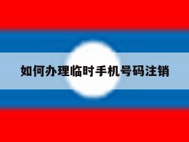 如何办理临时手机号码注销